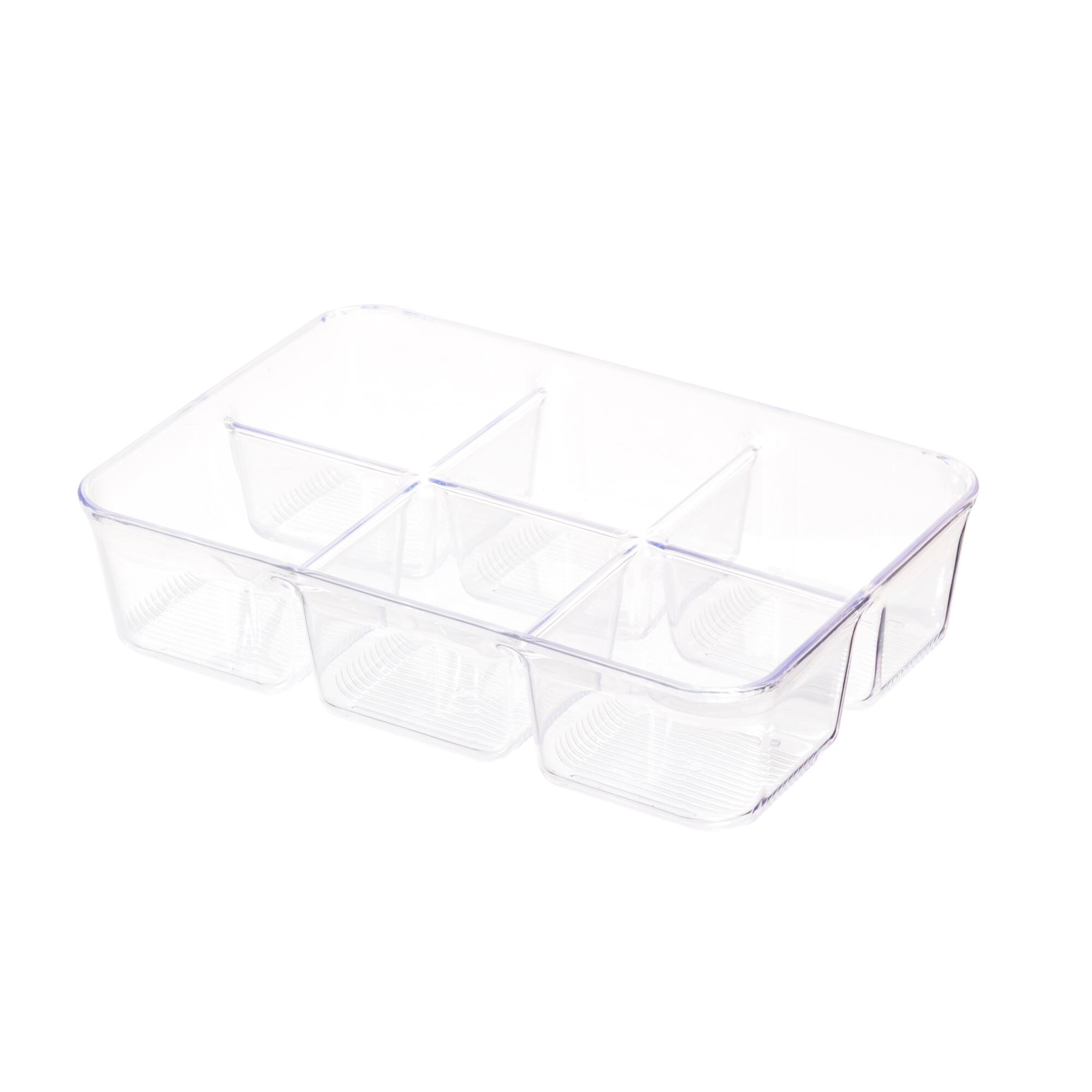 iDesign 6 Compartment Plastic Drawer Organizer